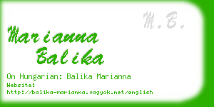 marianna balika business card